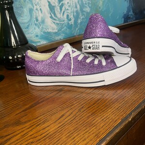 Purple best sale sparkly converse