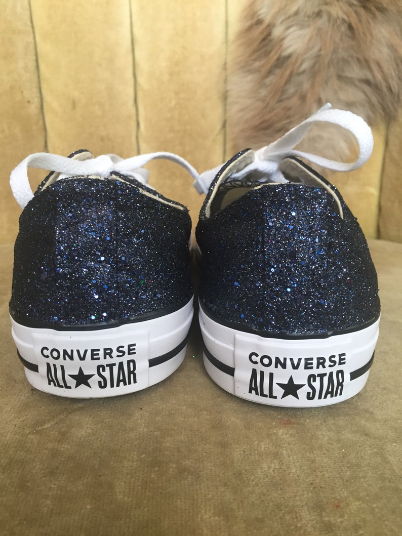 navy blue glitter converse