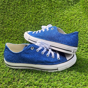 Blue Glitter Converse All Stars: Custom Sneakers
