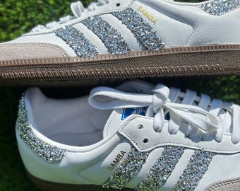 Custom Silver Glitter Adidas Samba OG Glitter Sneakers: Bridal Wedding Shoes  - Etsy