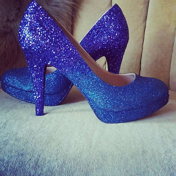 purple blue heels