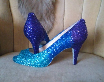 blue ombre shoes