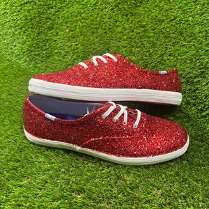 Rote Glitzer Keds auf Bestellung. Authentische Keds.