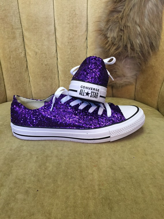 Authentic Converse All Stars in Purple Glitter. Custom Made to Order in Any Color Etsy
