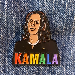 Kamala Harris Soft Enamel Pin - Vice President - Tim Walz Democrat Pin 2024