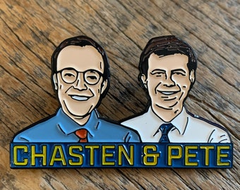 Pin de Pete Buttigieg y Chasten - Solapa de esmalte suave - Alcalde Pete - Primera familia - Gay - LGBT - 2020 - ¡Envío gratis!