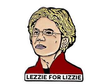 Lesbianas por la senadora Elizabeth Warren - Pin de orgullo LGBT - San Valentín - Regalo gay - Pin de esmalte suave - ¡ENVÍO GRATIS!