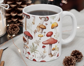 Myco Mushroom Mug Gift for Mushroom Lover Mushroom Decor Mushroom Kitchen Mushroom Cup for Fungi Friend Mushroom