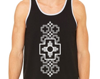 Zia Sun Symbol | New Mexico | Screen Printed Unisex Jersey Tank