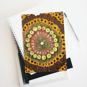 Sunflower Nature Mandala | Blank Journal | Hardcover