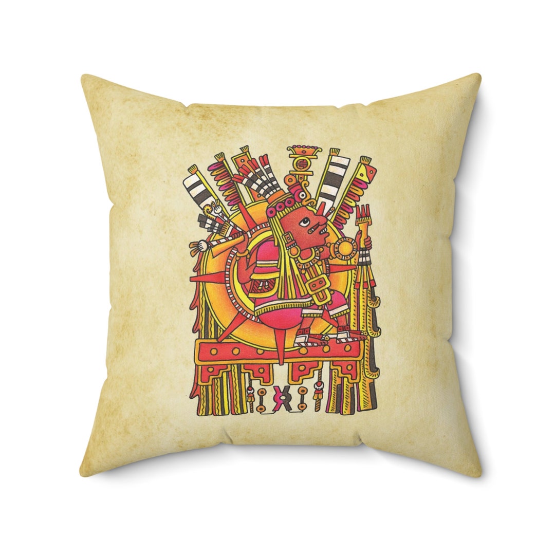 Tonatiuh Sun God Pillow Original Art Pillow Native Art Throw Etsy