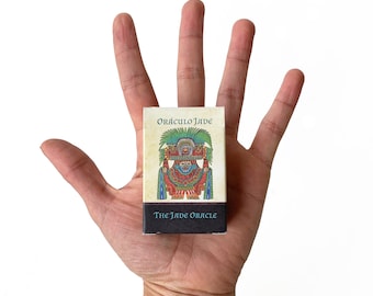Mini Jade Oracle Deck and Booklet Aztec Art Aztec Mythology Mesoamerican History Native Spirituality Aztec Tarot Card Deck Indie Oracle Deck