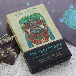 Deluxe Jade Oracle Deck: Deities & Symbols of Ancient Mexico Oracle Card Deck Ancient Aztec Mythology Aztec History Aztec Tarot Large Deck