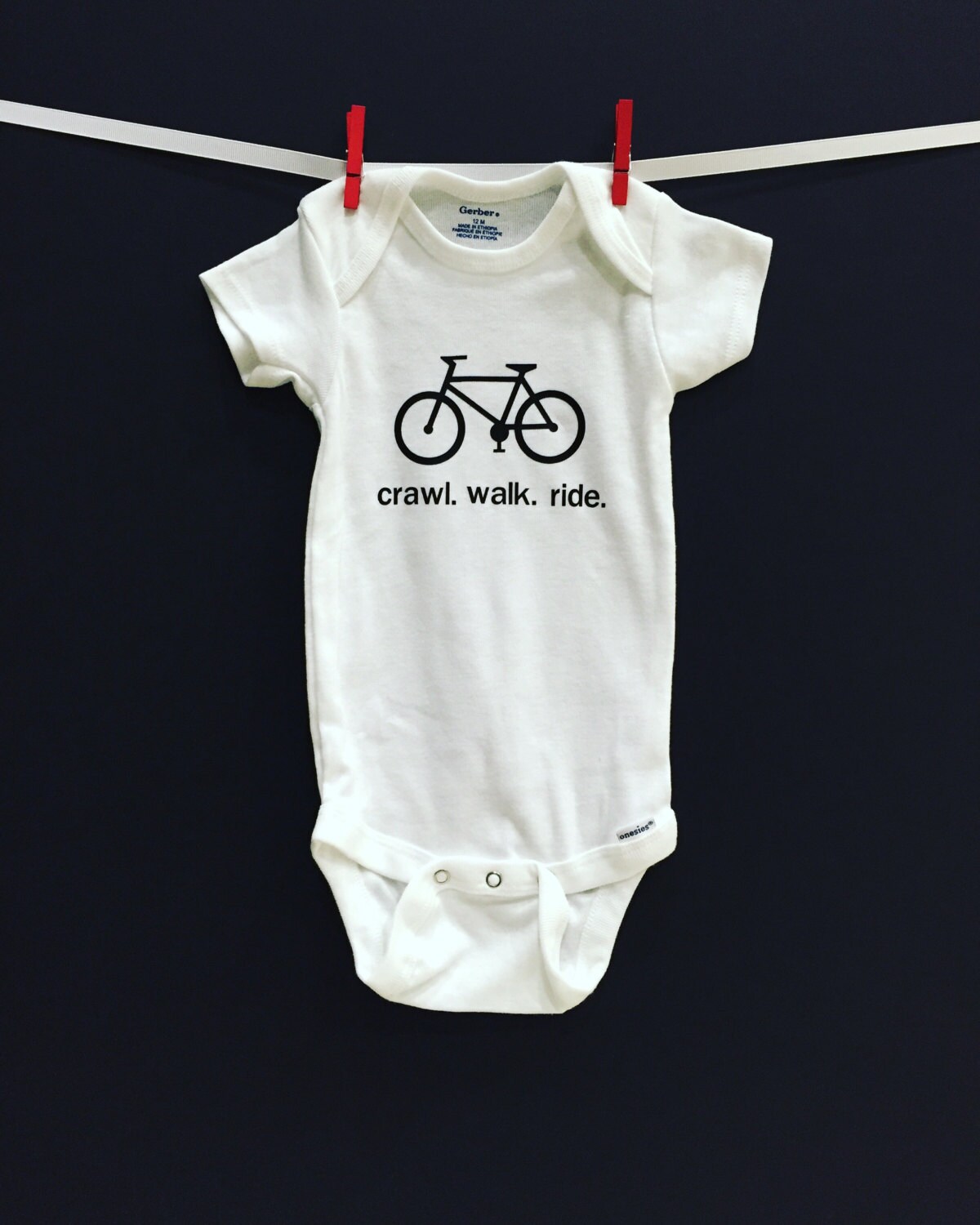Bicycle Crawl Walk Ride baby onesie | Etsy