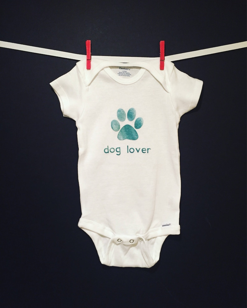 Dog Paw dog lover baby onesie Etsy