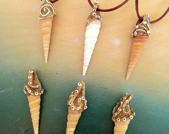 Sea Shell Pendant , Handmade Sea Shell Necklace,  Summer Jewelry