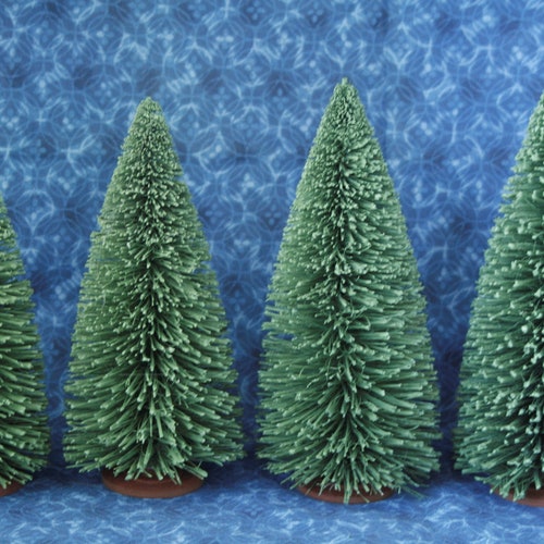 MINIATURE PINE TREES w/ BASES / 10 count 5" Tall / Doll House Crafts Fairy G MINIATURE PINE TREES w/ BASES / 10 count 5" Tall / Doll House Crafts Fairy G