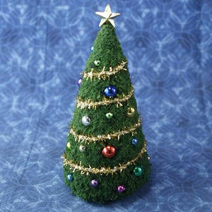 1:24 Miniature Dollhouse Christmas TREE 1/2&quot; scale for doll&#39;s house handcrafted holiday diorama craft &lt;4&quot; tall 24th scale half scale