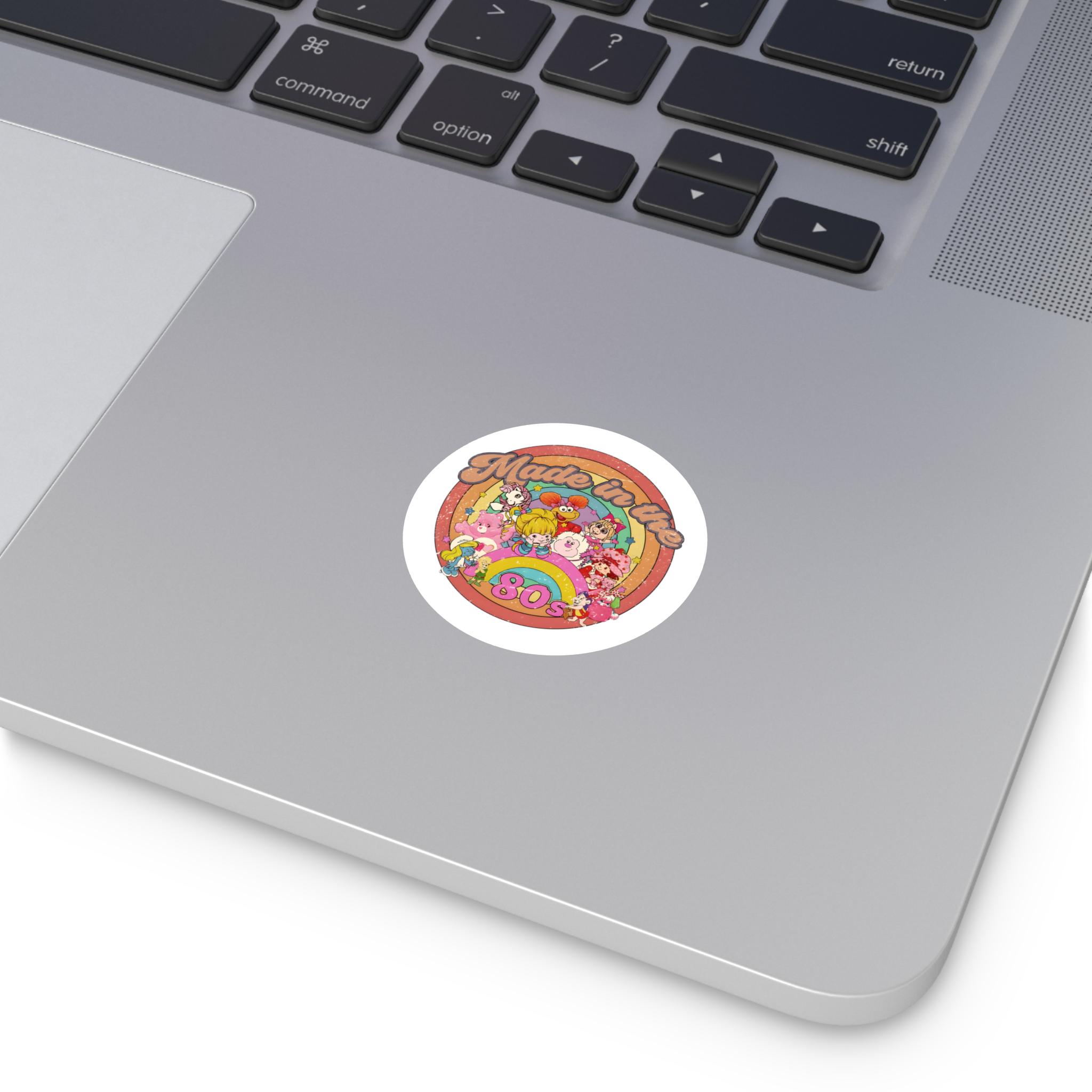 Made in the 80s Round Sticker | Retro Rainbow Characters, Indoor ...