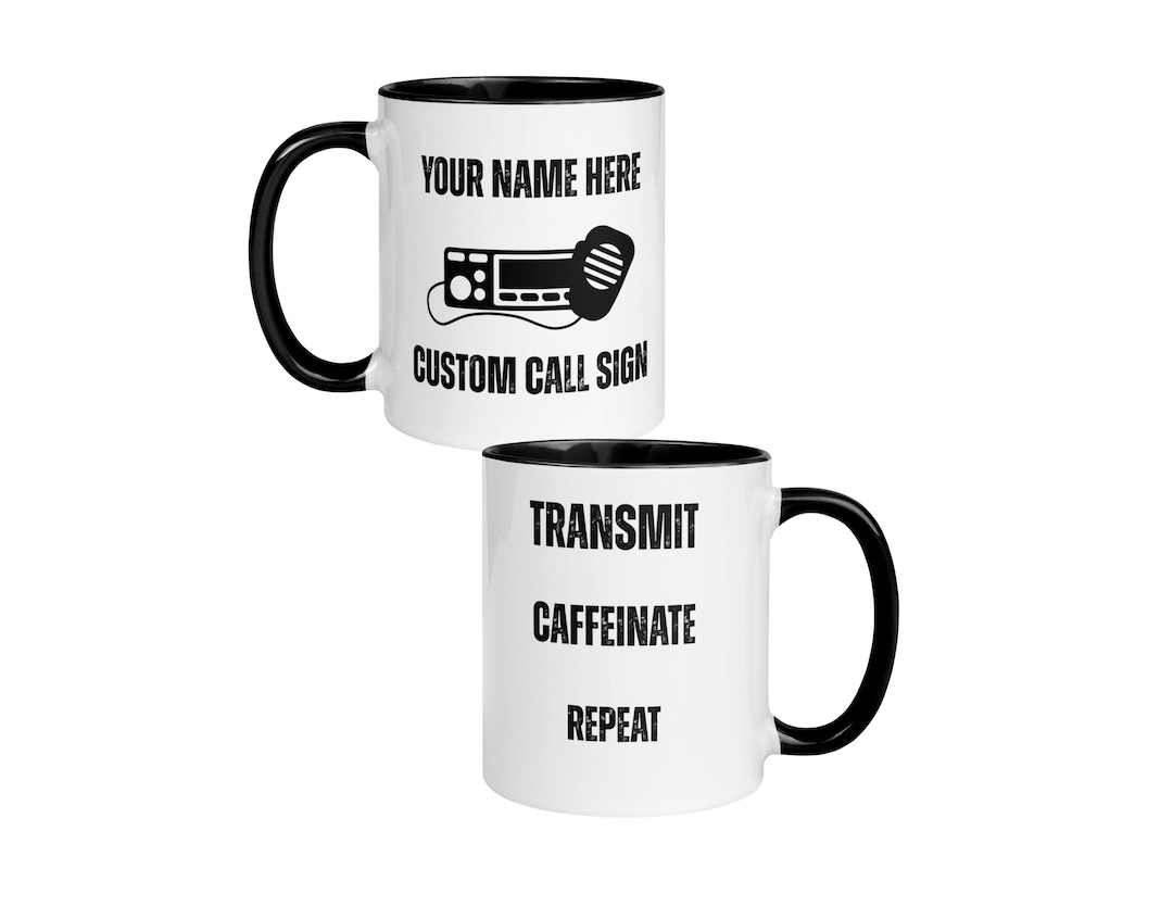 Personalized Ham Radio Coffee Mug: Custom Call Sign Gift - Etsy