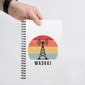 Personalized Ham Radio Notebook, Custom Call Sign