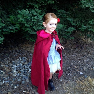 Toddler to Adult Sewing Instructions and Hood Pattern Hooded Cloak ...