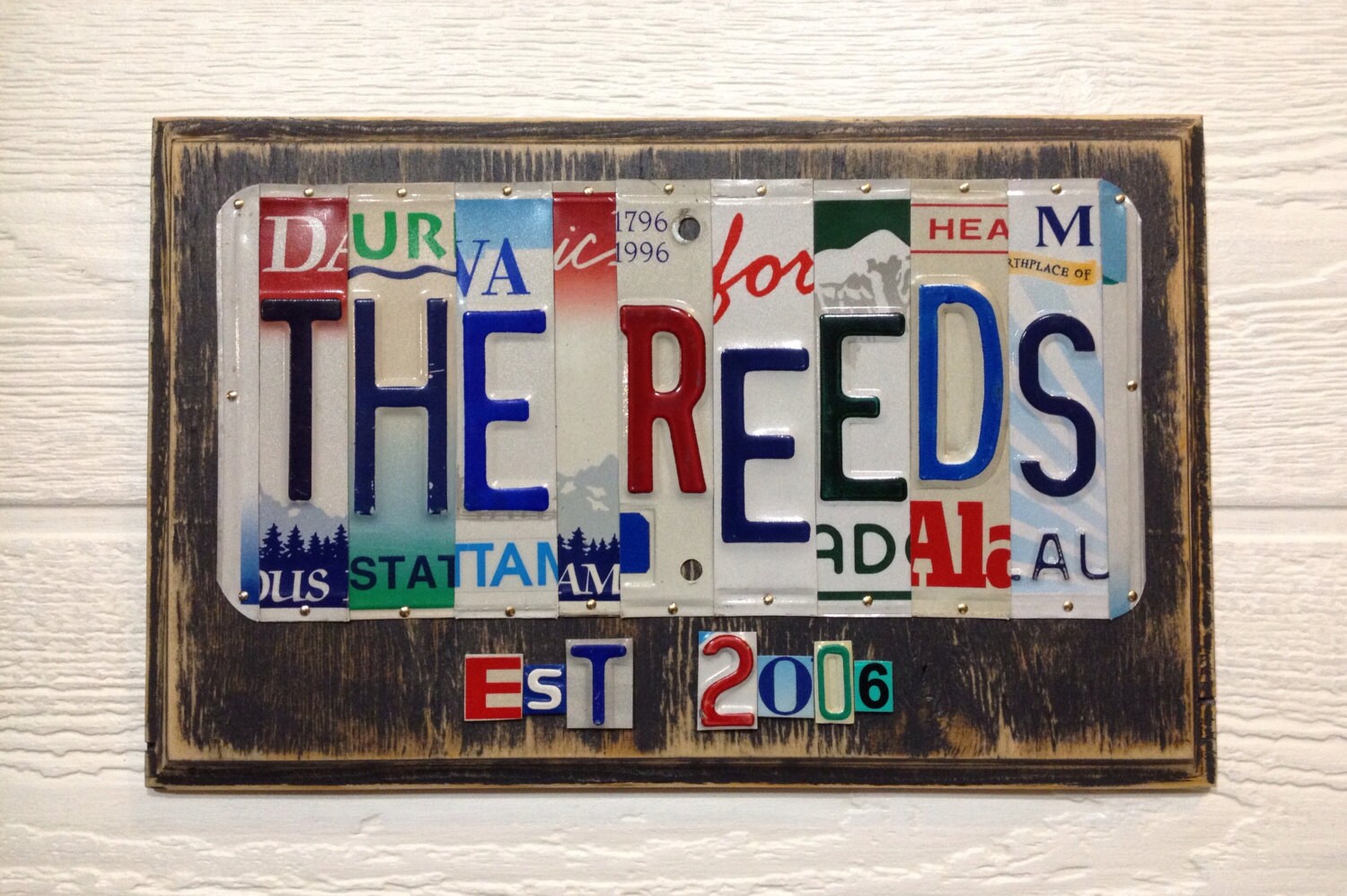 10th Anniversary Gift of Tin Custom Wedding Date License Plate | Etsy