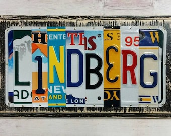 Personalized License Plate Art - Christmas Gift - Car Guy Gift - Father Dad Gift- Gift for Him - Mancave Art - Gift for Dad - Dad Garage Art