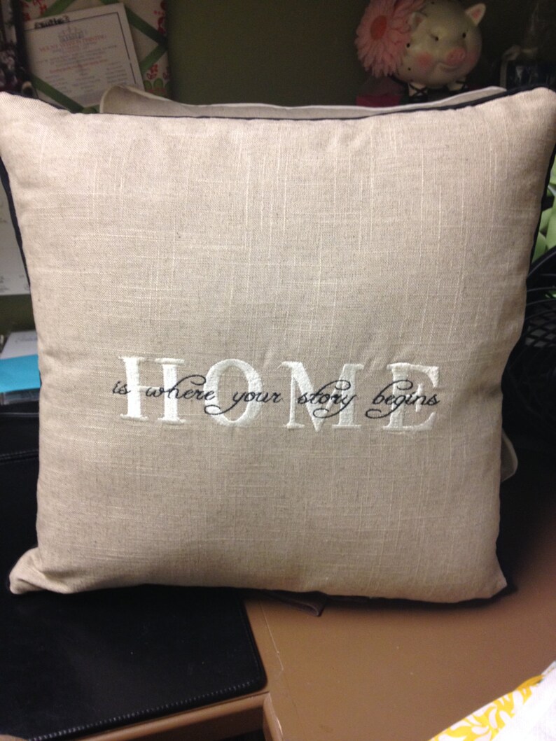 Home is Where Your Story Begins Pillow Etsy