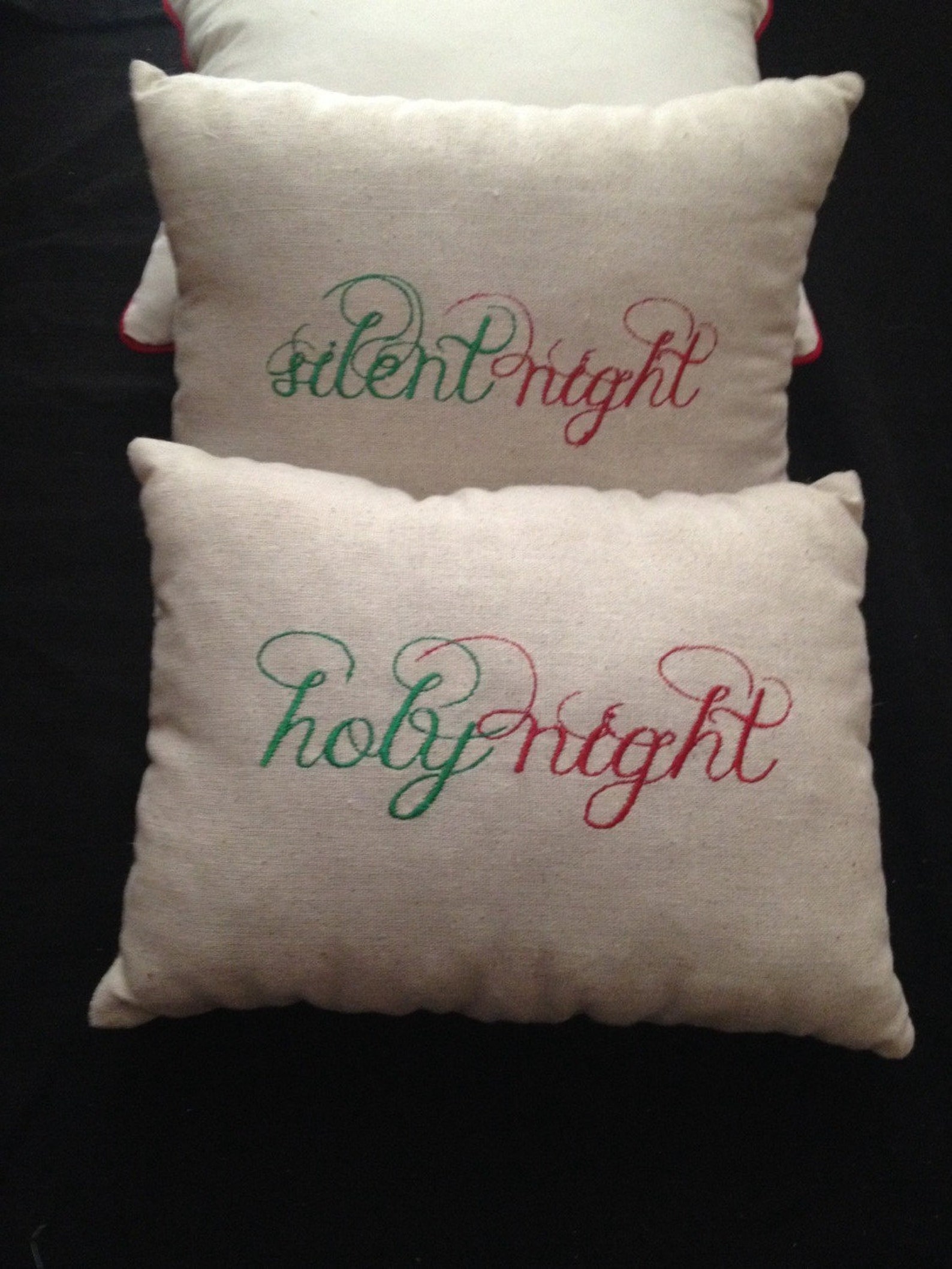 Silent Night Holy Night Pillows 2 Etsy