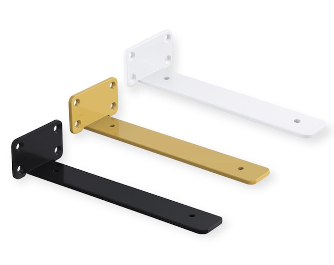 Featured listing image: Hidden Shelf Bracket - Black, White, Gold