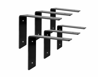 6 Pack - Angle Shelf Bracket - Metal: 1.5" x 3/16"