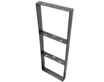 Square Legs with Middle Shelf (Single Leg Ordering) (2" Wide - 1/4" Thick) (Size Range: 8-20"L x 4-38"H)