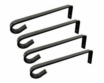 4 Pack - Straight Hairpin Metal Legs (1" Wide - 1/4" Thick Metal)