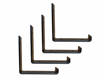 4 Pack - Hook Shelf Bracket - Metal: 1.5" x 3/16"