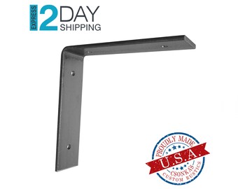 Heavy Duty Shelf Bracket Usa Made Iron Shelf Brackets Metal Etsy