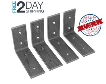 Heavy Duty Shelf Bracket Usa Made Iron Shelf Brackets Metal Etsy
