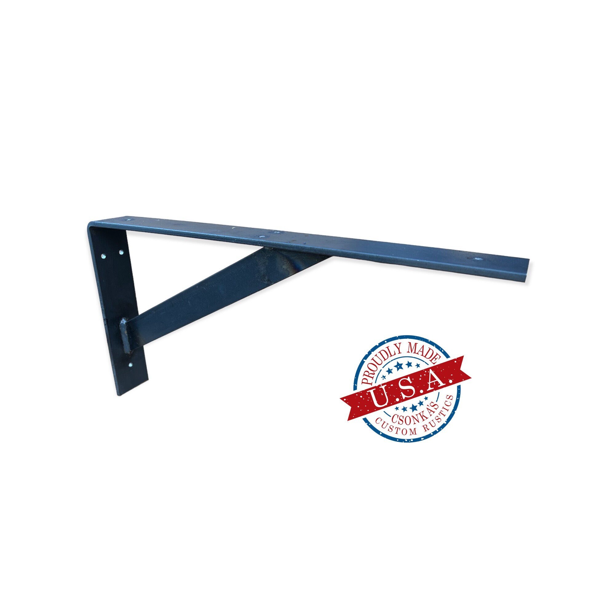 Floating Desk Bracket with Angle Bracing (2 Wide 1/4 Thick)