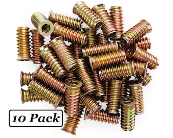 Wood Insert Furniture Screw with 1/4-20 Threaded Wood Inserts.