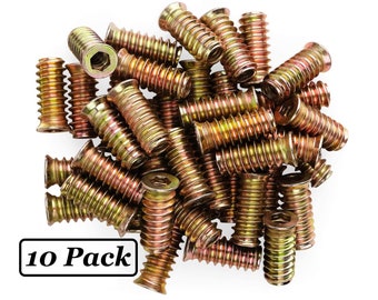 Wood Insert Furniture Screw with 1/4-20 Threaded Wood Inserts.