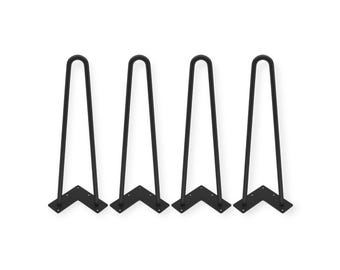 Set of 4 Black Hairpin Bench Legs CK-20