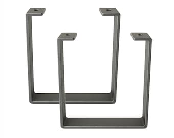 Set of 2 U-Shape River Table Legs (1"Wide - 1/4" Thick)