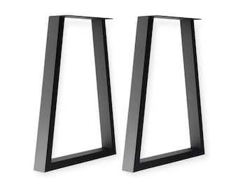 Set of Black Trapezoid Table Legs AZ-27
