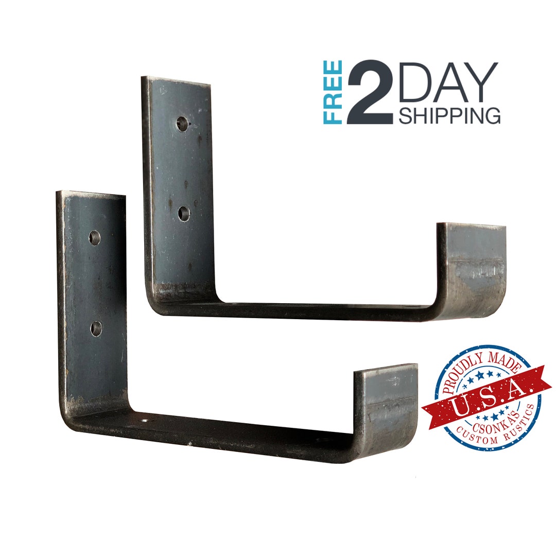 2 Pack 5.5l X 4h Hook Brackets J Bracket Shelf Etsy
