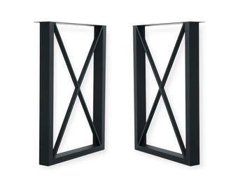 Set of Black X Frame Table Legs CK-80