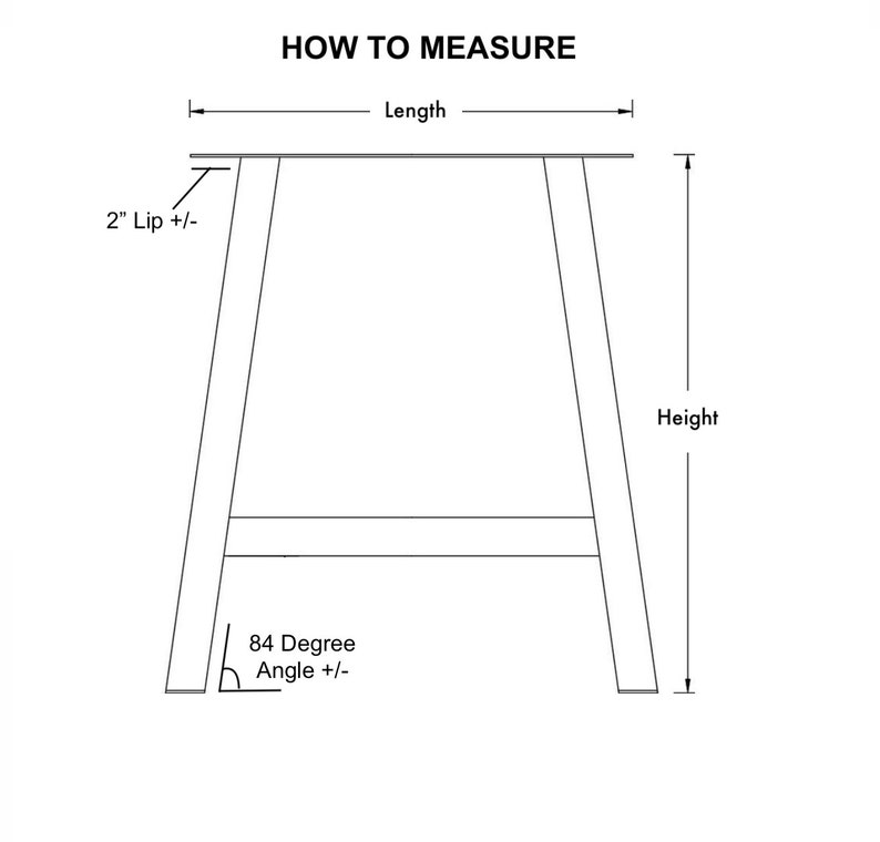 A-Style, Table Leg, Dining Table Legs, Desk Leg, Metal Leg, Coffee Table Leg, Furniture Leg, Bench Leg, Hairpin Leg, Tube 2x2 SINGLE LEG image 2