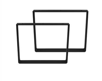 Black Set of 2 Square River Table Legs (1.5"Wide - 1/4" Thick)