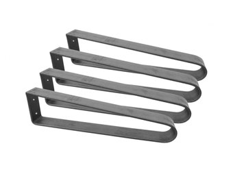 4 PACK - Flat Bar Hairpin Metal Legs