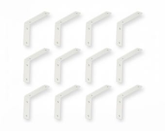 White Angle Shelf Bracket packs
