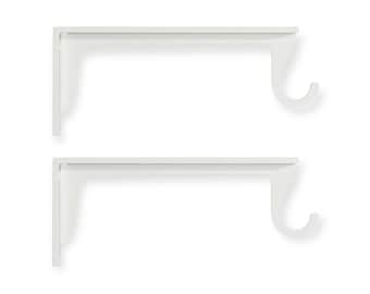 2 pack White Closet Rod Hanger Bracket CK-24